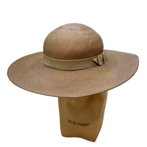 Vintage Frank Olive Saks Fifth Avenue Classic Straw Sun Hat One Size - Picture 1 of 14