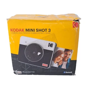 KODAK Mini Shot 3 Square Retro 2-in-1 Fotocamera istantanea C300R - Bianco (PER RICAMBI) - Foto 1 di 16
