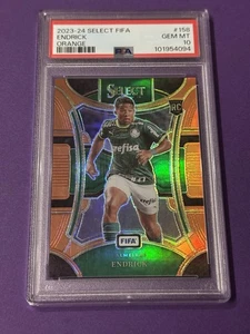 2023-24 PANINI SELECT FIFA ENDRICK #158 MEZZANINE ROOKIE RC ORANGE /49 PSA 10 - Picture 1 of 4