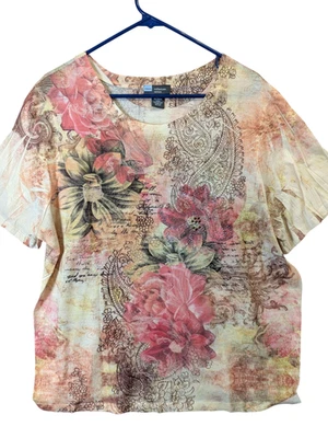 Liz & Me коллекционная серия женщин Топ плюс sz 1 X украшенный готический роза с заклепками - Изображение 1 из 4