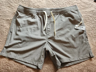 NWT Simply Southern Gray Corduroy Men's Shorts With Drawstrings, MSRP $47.98, XL - Image 1 of 4