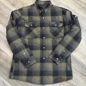 Kuhl Joyrydr Shirt Jac Mens Small Sherpa Lined Button Up Green Shacket Jacket - Picture 1 of 17