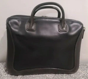 Businesstasche Leder mit Knochenrahmen, geschwungenes Design, gebraucht, Made by Matsuzaki - Bild 1 von 10