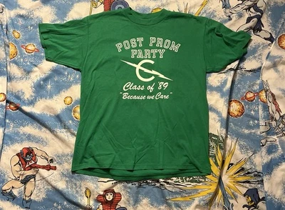 Vtg 80s 1989 After Prom Party T-Shirt Cranston East XL Vintage Rhode Island - Image 1 of 4