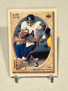 1992 Upper Deck Football Heroes: Walter Payton #22 - Chicago Bears Salón de la fama - Imagen 1 de 2