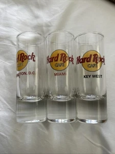 Hard Rock 2 Oz Schnapsgläser 3 Stück Key West, Miami, Washington, DC - Bild 1 von 2