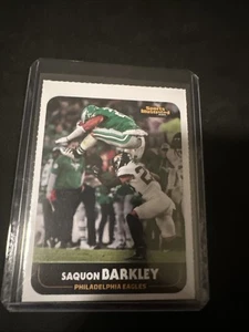 SAQUON BARKLEY RARO SI PARA NIÑOS 1ª tarjeta PHILLY EAGLES 2025 SB 59 Champs casi nuevo+ - Imagen 1 de 2