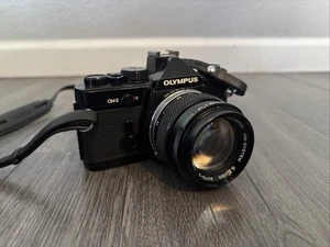 [Exc.] OLYMPUS OM-2 35mm Film Camera Black + G.ZUIKO AUTO-S 50mm f/1.4 2474904 - Picture 1 of 7