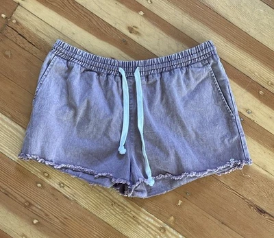 Volcom True to This Pull On 100% Cotton Twill Drawstring Cut Off Shorts Large - Image 1 of 4