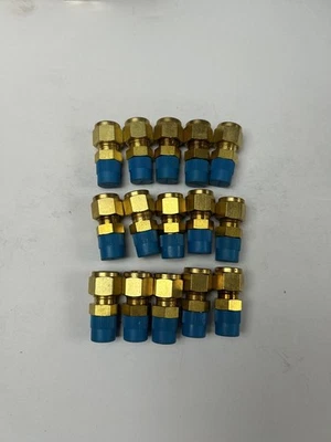 (Lot of 15)Swagelok Brass 3/8" Tube OD x 1/4" Mnpt Tubing Adapter B-600-1-4 NOS  - Image 1 of 4