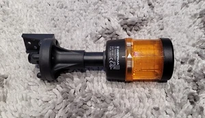Ampel Signalgeber Werma gelb 24VDC blinkend 644 310 75 Sockel Fuß 100mm Winkel - Bild 1 von 1
