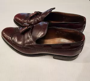 Allen Edmonds Berwick burgunderrot Leder Budapester Quaste elegante Schuhe Halbschuhe 9,5 D - Bild 1 von 7