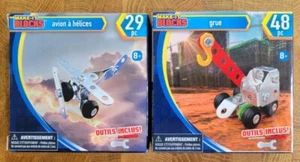 Make-It Blocks - Crane & Plane - Tools Included - You Build - Metal Model Kit - Picture 1 of 1