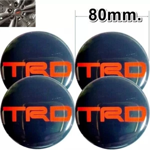 80mm X 4pcs Stickers Resin Reflect Logo Decals Emblem Wheels Center Caps TRD - Bild 1 von 3