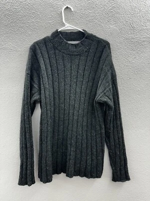 Tweeds Womens Sweater Size Medium Green Wool Mohair Blend Long Sleeve Mock Neck - Image 1 of 4