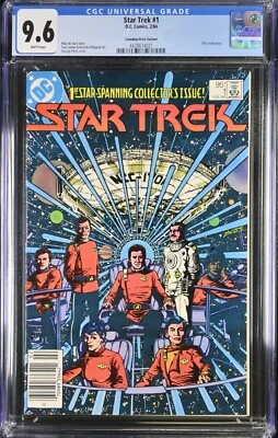 Rare Star TREK #1 NEWSSTAND Canadian Price Variant CGC 9.6 Captain Kirk Spock 🔥 - Image 1 of 4