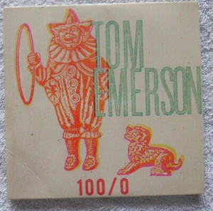 TOM EMERSON: 100/0; 2016 NEAR MINT MAXI SINGLE DIGIPAK CD - Picture 1 of 2