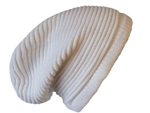 Slouchy winter hat Dread tam hat Oversized beanie Winter beanie hat dreads White - Picture 1 of 3