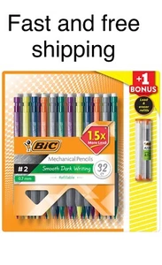 BIC Matic Grip Matita Meccanica, HB#2 (0,7 mm, 32 Matite) - Foto 1 di 7