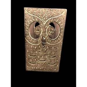 Pier 1 Rustic Owl Candleholder, Square, Mid-Century Modern Ceramic - Picture 1 of 6