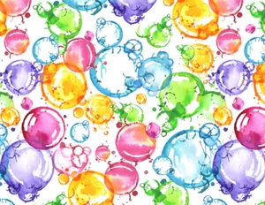 Allover Chintz Colorful Bubbles 9 x 13.5 Inch Overglaze Ceramic Decal Sheet - Picture 1 of 2