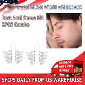 2PCS Hot Anti Snore Nose Clip Stop Snoring Stopper Device Sleep Aids Cones Vent - Picture 1 of 9