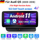 Qualcomm CarPlay do Audi Q5 12.3"Android Radio samochodowe GPS Nawigacja WIFI 4G BT SWC 128GB