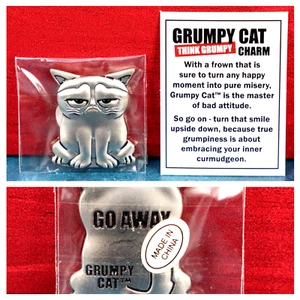Grumpy Cat Think Grumpy Charm Go Away Tardar Sauce 2013 Sealed - Picture 1 of 7