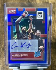 2023 Donruss Optic UFC Chidi Njokuani /49 Blue Prizm Auto Rated Rookie RC #102