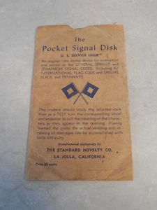 POCKET SIGNAL DISK, WWII U.S. SERVICE ISSUE, GENERAL SERVICE & SEMAPHORE, MORSE! - Picture 1 of 4