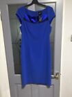 BNWT Holly Willoughby Blue Dress With Lace Trim Size 12 Flattering Perfect Dress