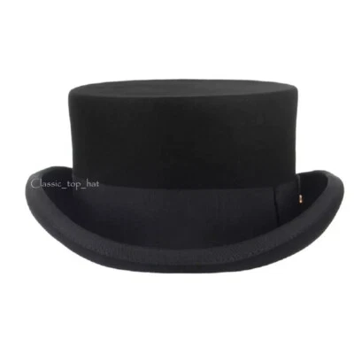 Classic Deadman Top Hat 100% Wool Formal Event Topper Classic Dressage Hat - Image 1 of 4