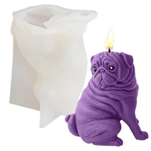 1pcs Dog Silicone Mold,3D Shar Pei Heat Proof Aromatic Candle DIY Making Moulds - Picture 1 of 6