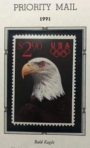 US Scott # 2540 Einzelmarke Priority Mail postfrisch, Adler & Olympische Ringe - Bild 1 von 1