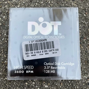 DOT Digital Optical Technologies High Speed 3600 RPM Optial Disk Cartidge 128 MB - Bild 1 von 4