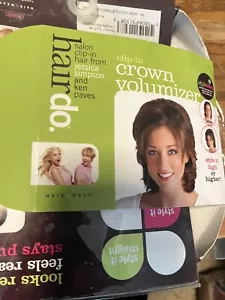 HairUWear Clip in Crown Volumizzatore R6 Cioccolato Fondente Marrone Medio Nuovo in Scatola Aperta - Foto 1 di 4