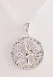 STAMMBAUM HALSKETTE echt PANDORA Silber HERITAGE Anhänger ~ Kette 390384CZ NEU - Bild 1 von 7