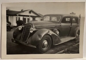 VTG Photo Chevy Car 1930s Vintage Automobiles Pre War Street Parking Americana B - Picture 1 of 2
