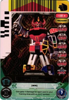POWER RANGERS ACG 1-081 RISE OF HEROES ULTRA RARE DINO MEGAZORD FOIL - Image 1 of 2