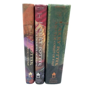 Harry Potter Books Hardcover All First Editions Various Printings Lot Of 3 READ - Picture 1 of 24