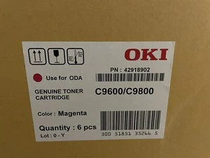 Genuine OEM Okidata OKI 42918902 C9600 C9800 Magenta Toner Cartridge - Picture 1 of 1