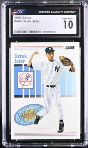 1993 Score Baseball Derek Jeter #489 CGC 10 - Picture 1 of 2
