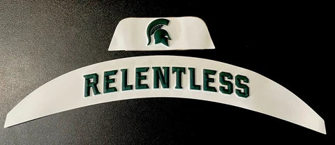 Michigan State 3D Flex Bumper Set, for a Full Size Football Helmet Cover