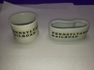 Pennsylvania Railroad Napkin Ring Ceramic Vintage Train Set UNKNOWN REPRODUCTION - Picture 1 of 23