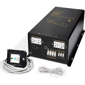 8000W Split Phase Inverter Pure Sine Wave 24V to 120V 240V Solar Car Remote RV - Picture 1 of 5