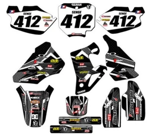 1996-2002 CR 80 PODIUM Black Senge Graphics Kit Compatible with Honda - Picture 1 of 10