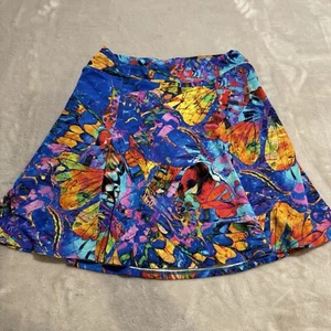 Falda corta atlética Dona Jo para mujer talla 2 grande azul colorida golf tenis - Imagen 1 de 7