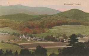 Vogelperspektive Plymouth Vermont handkolorierte Postkarte L10 - Bild 1 von 2