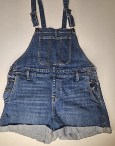 OLD NAVY  Denim BIB OVERALL Shorts Casual Size Medium - Picture 1 of 10