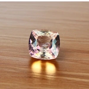 3.55 Cts | natural loose | Tourmaline | bicolor | Cushion Shape | Portuguese cut - Picture 1 of 8